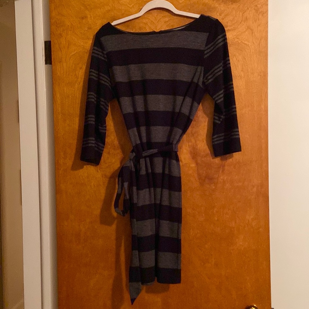 Loft Striped Dress with zip back